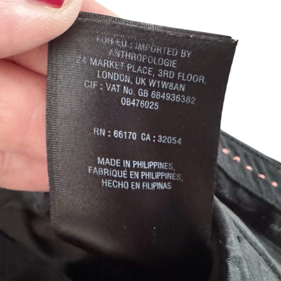 Anthropologie The Essential Slim trousers pants Women's 2P Black Ankle office - Picture 5 of 14